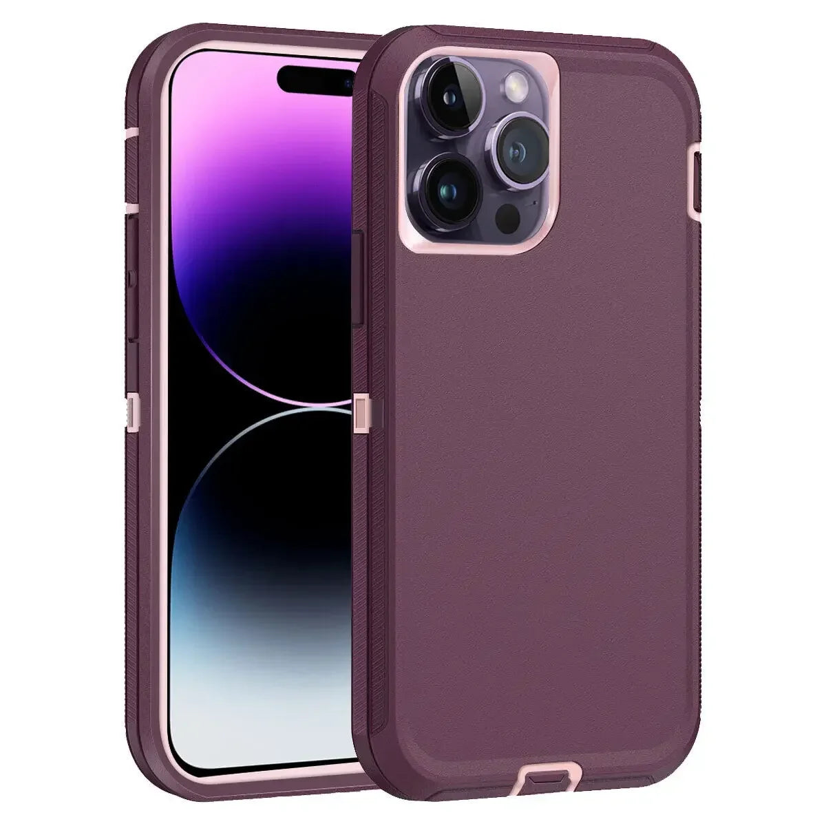 3 in 1 Defend Case For iPhone 16 11 12 13 14 Pro Max 15 Plus 7 8 SE 2022 Xs XR Original Heavy Duty Shockproof Hybrid Cover Cases