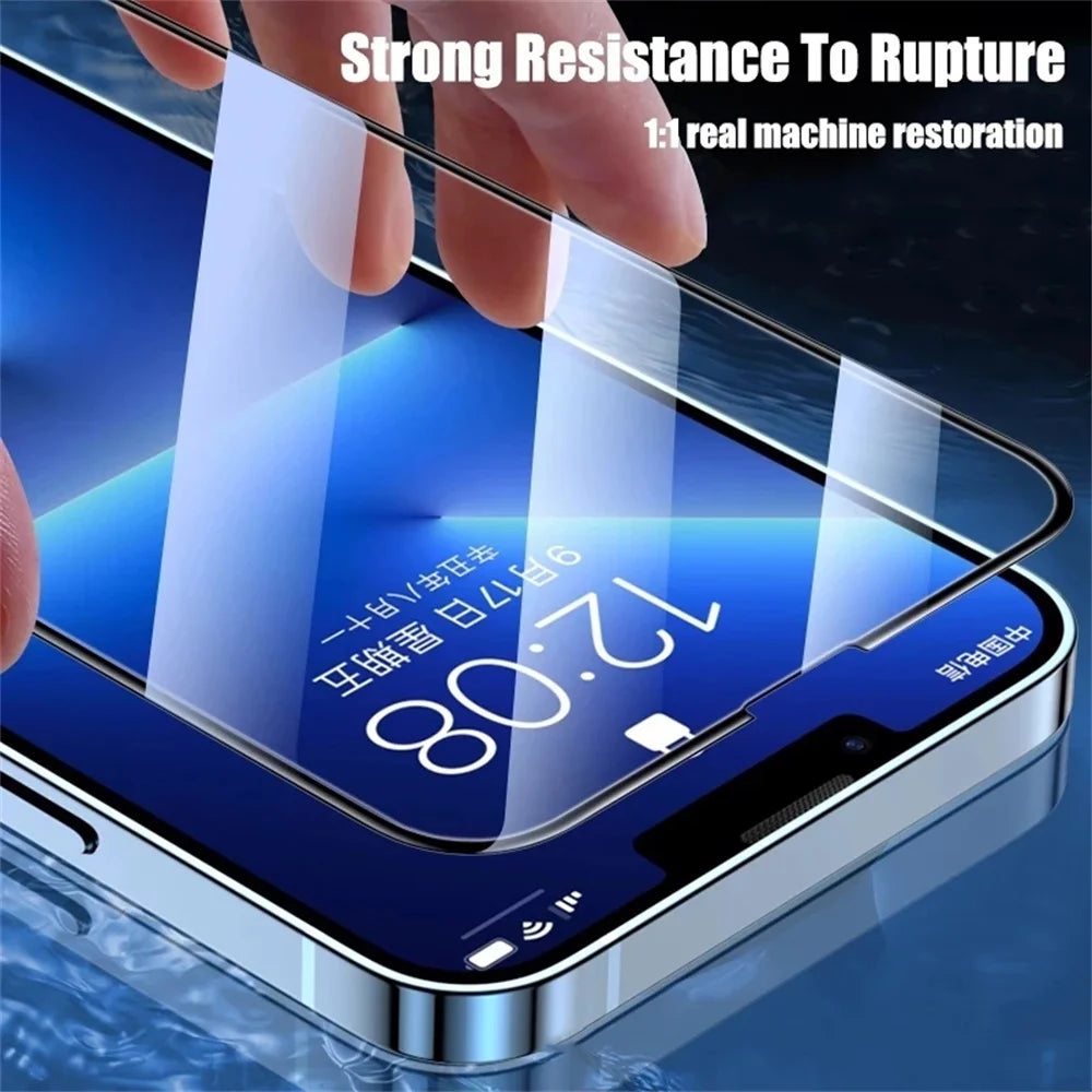 1-3PCS Front Protective Film For iPhone 16 15 Pro Max Glass Screen Protector iPhone 16e 15 14 13 12 11 Pro Max Tempered Glass iPhone15 Pro Pelicula Cristal Templado Apple 15Pro HD Anti-Scratch Phone Protection Glass