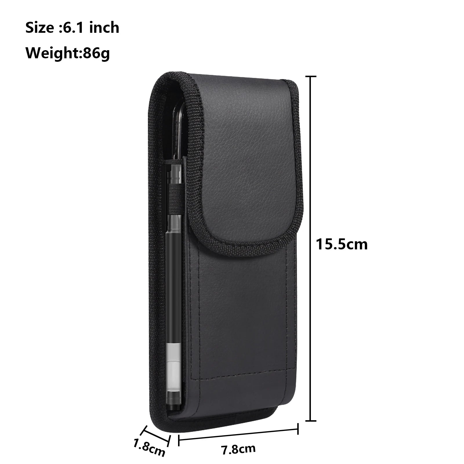 PU Leather Phone Case Phone Pouch for iPhone Samsung Huawei Xiaomi Vertical Flip Waist Bags Belt Clip Cover Phone Bag