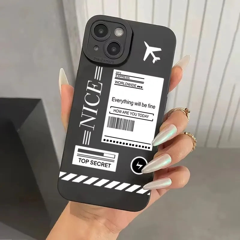 Travel-nspired Airplane Route Desian Phone Case For iPhone 15 14 13 12 11 16 Pro Max Mini 16E 7 8 Plus X XR XS SE2 Soft Cover