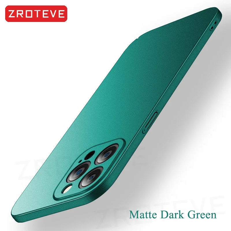 For iPhone16 Pro Max Case  Luxury Slim Matte Hard PC Cover For iPhone 16 15 14 11 12 13 Mini iPhone15 Plus SE Phone Cases