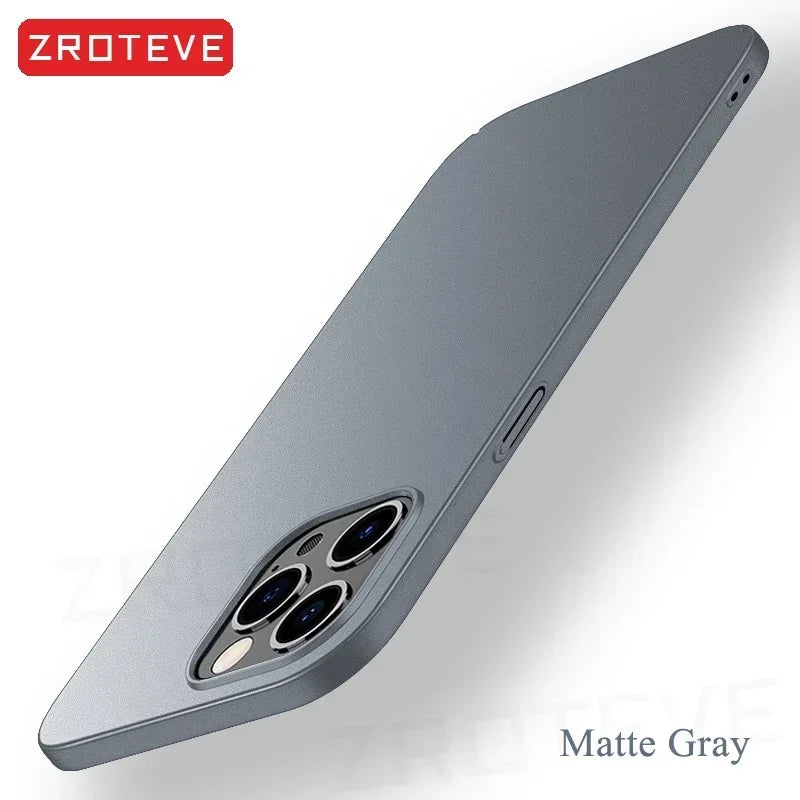 For iPhone 16 15 14 13 12 Pro Max Case  Luxury Slim Matte Hard PC Cover For iPhone16 iPhone14 iPhone15 Plus Phone Cases