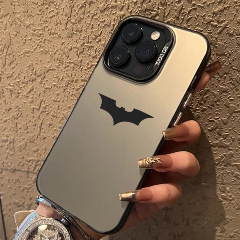 Bat Spider Pattern Matte Texture Phone Case For iPhone 16 15 14 13 12 11 Pro Max 16E XS XR 7 8 Plus SE2 Shockproof Bumper Cover