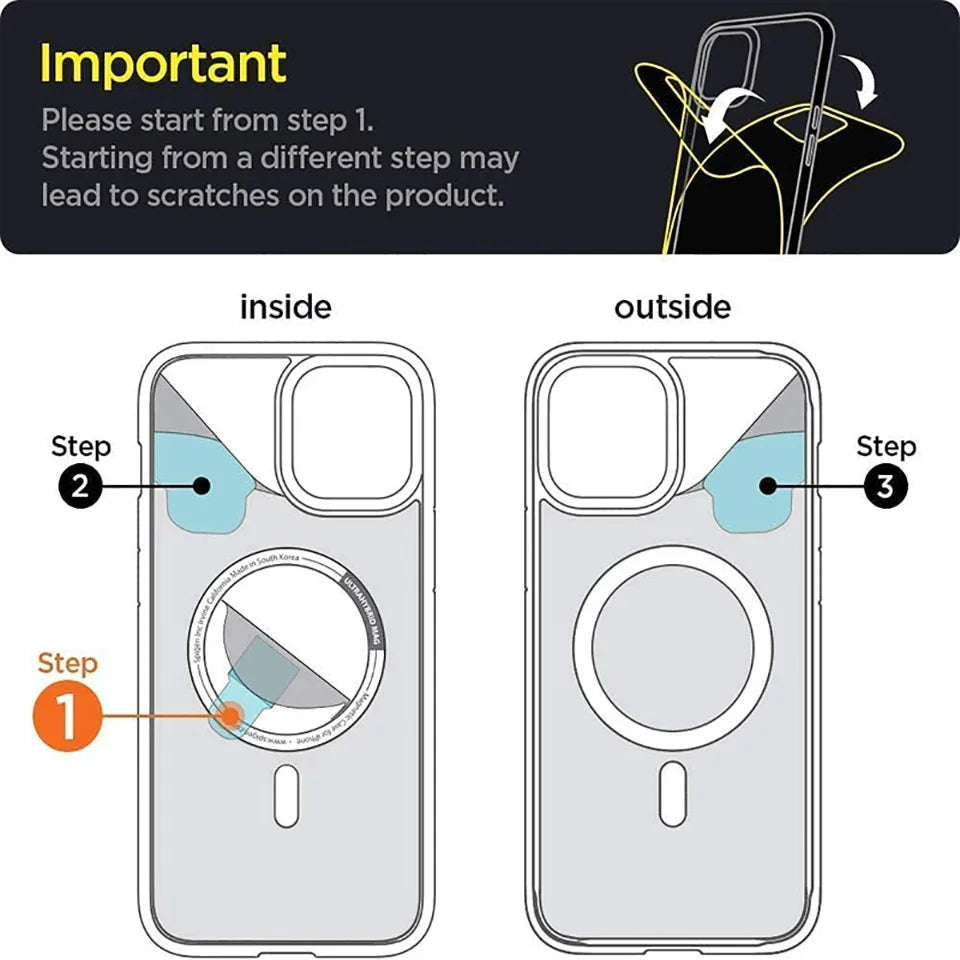 Luxury Magsafe Transparent Case For iPhone 16 15 14 13 12 11 Pro Max Plus Magnetic Wireless Charge Shockproof Soft Bumper Cover