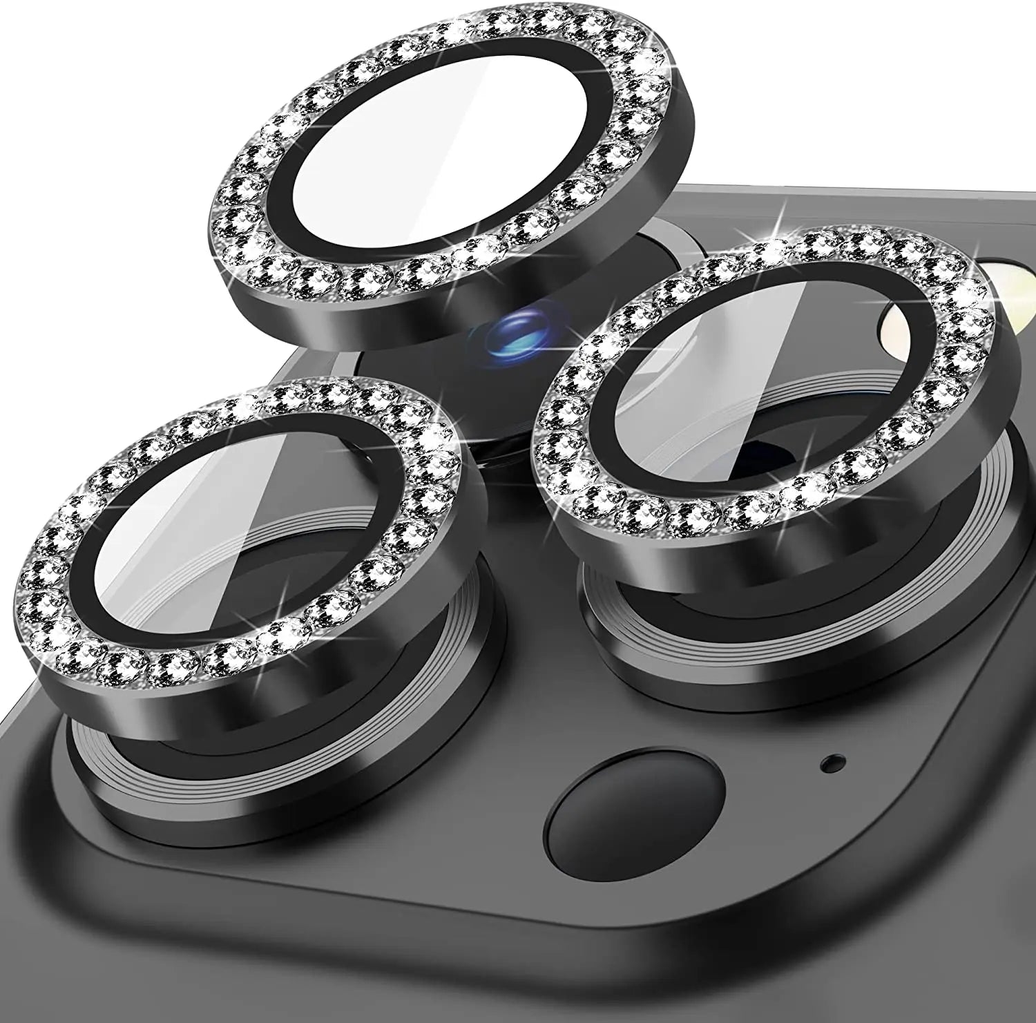 Glitter Diamond Camera Lens Protector Cover for iPhone 16 E 16E 16Pro 15 14 Pro Max Plus 13 12 Mini 11 14Pro 13Pro 14Plus 12Pro