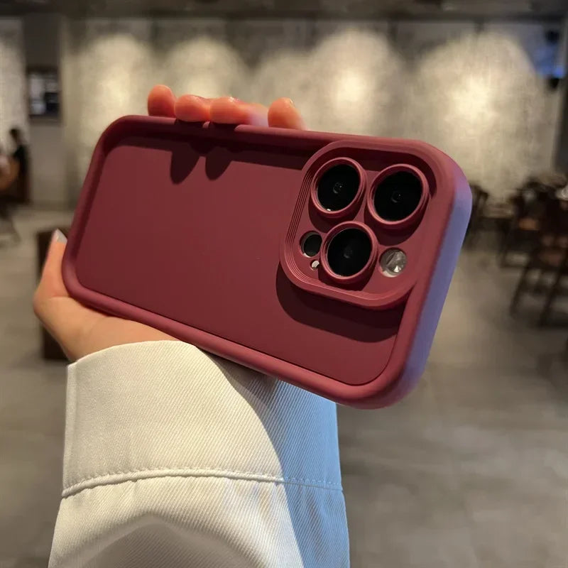 Luxury Candy Color Silicone Case For iPhone 11 13 12 14 15 16 Pro Max 15 Pro XS XR XS Max 7 8 PLUS 16E SE 2022 Shockproof Cover