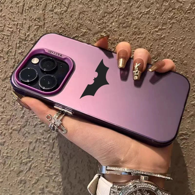 Bat Spider Pattern Matte Texture Phone Case For iPhone 16 15 14 13 12 11 Pro Max 16E XS XR 7 8 Plus SE2 Shockproof Bumper Cover