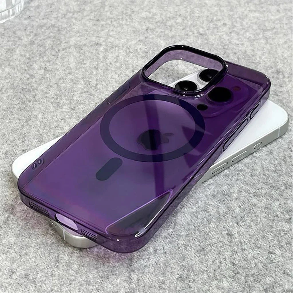 Original Ultra Thin For Magsafe Transparent Case For iPhone 16 15 14 13 12 Pro Max Magnetic Wireless Charge Glossy Clear Cover