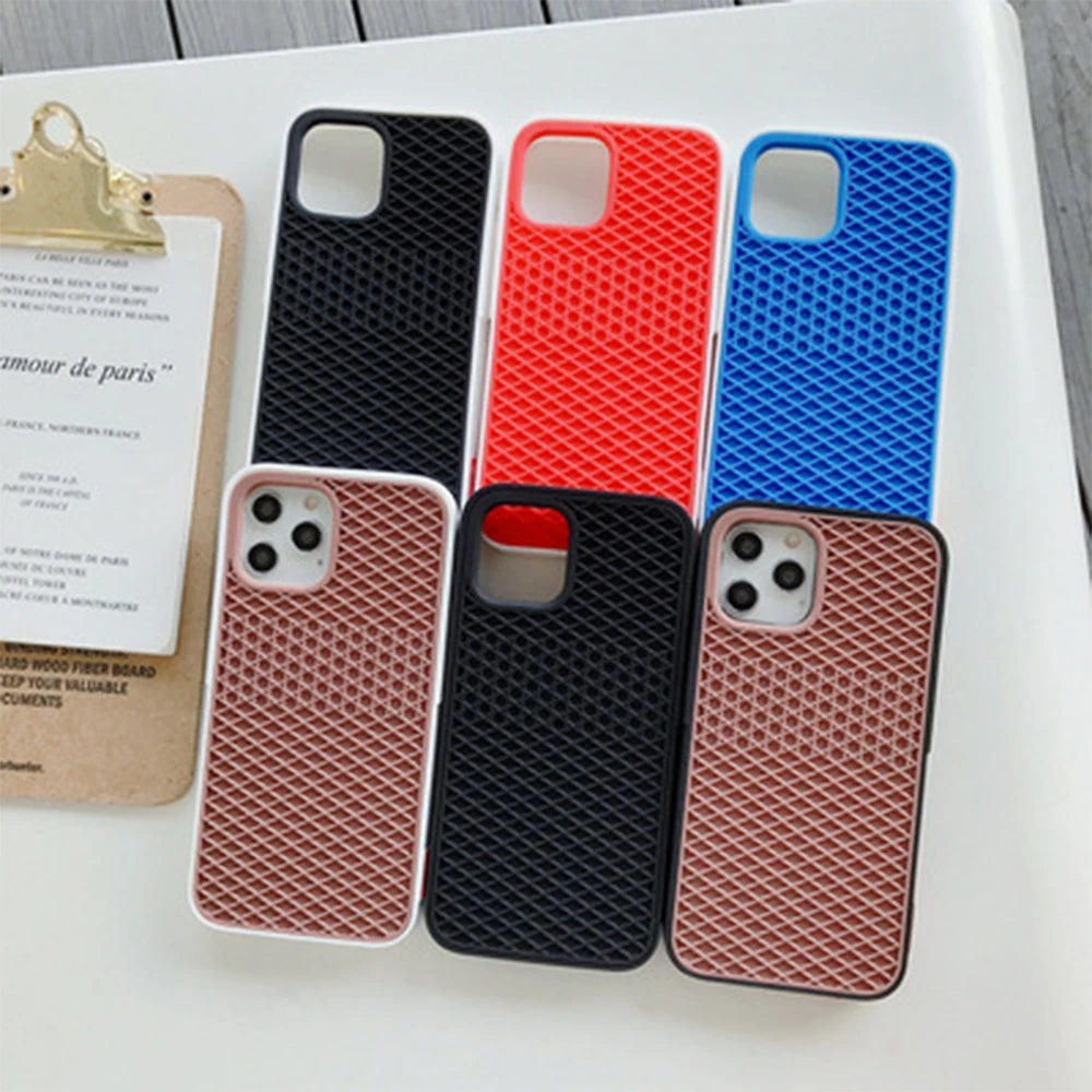 Case For iPhone 16 15 14 13 12 11 Pro Max XR XS X Waffle Shoe Sole Phone Case for iPhone 6 7 8Plus Silicone Back-Vans-case Cover