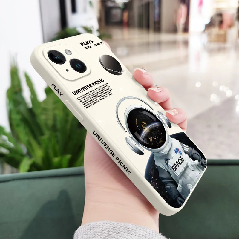 Astronaut Angel Phone Case For iPhone 16 16e 15 14 13 12 11 Pro MaCMZBYTPG16x Mini X XR XS MAX Plus Cover