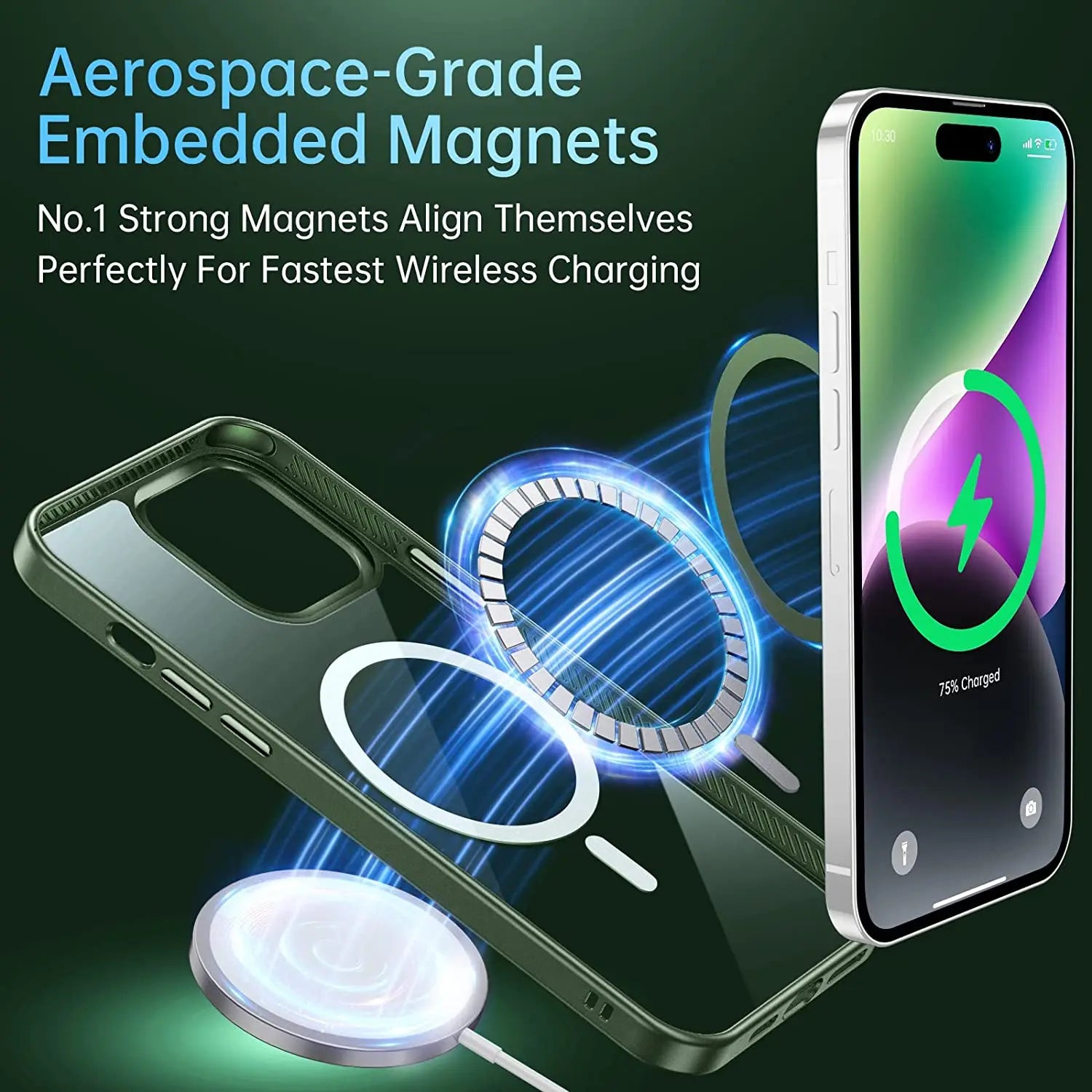 Original Luxury Green Case For Magsafe iPhone 16 15 14 Plus 13 Pro Max 12 11 SE 2022 iPhone13 14Pro 13Pro Phone Cover Accessory