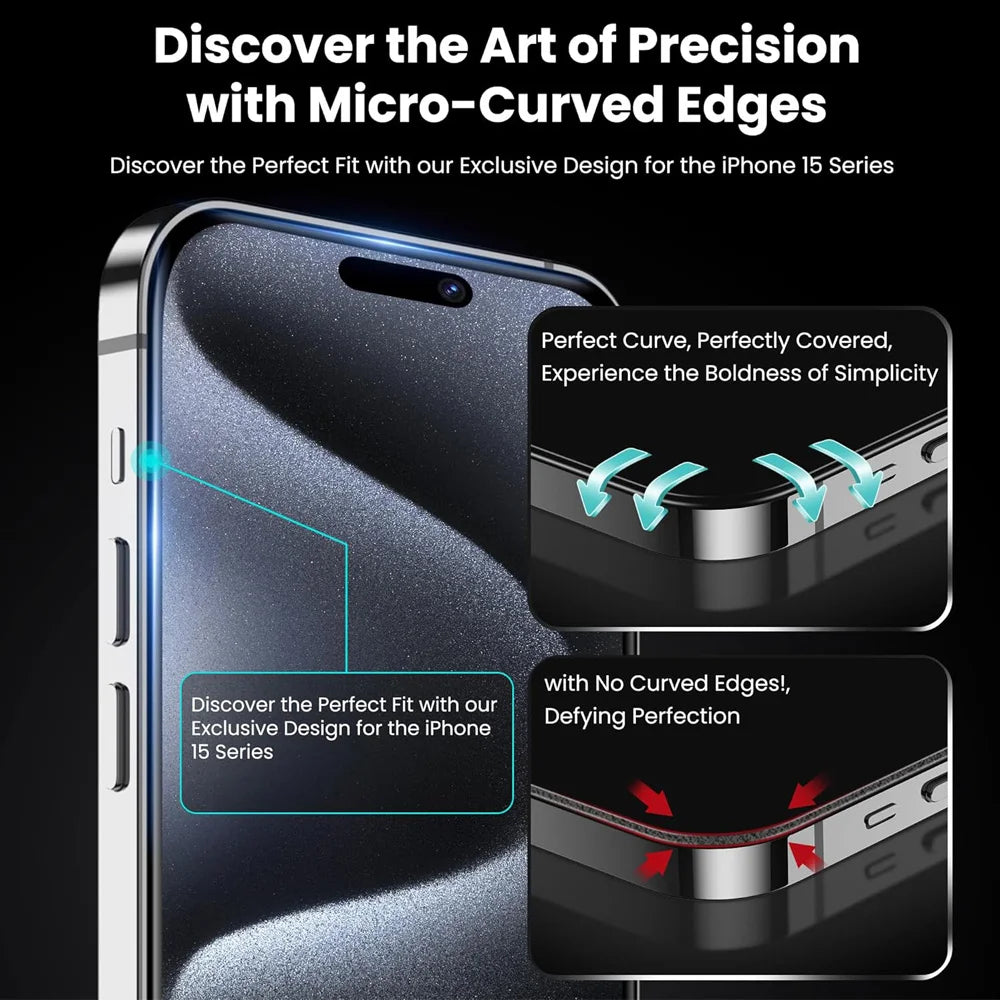 HD Phone Film For iPhone 16 15 14 Pro Max Screen Protector Glass iPhone 13 Mini 12 11 Pro Glass iPhone16 Plus Camera Lens Film
