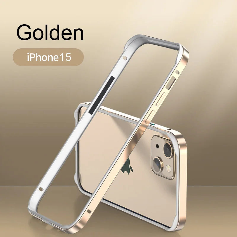 Hybrid Silicone Frame Aluminum Metal Phone Case For iPhone 16 15 14 13 12 Pro Max Better Heat Bumper
