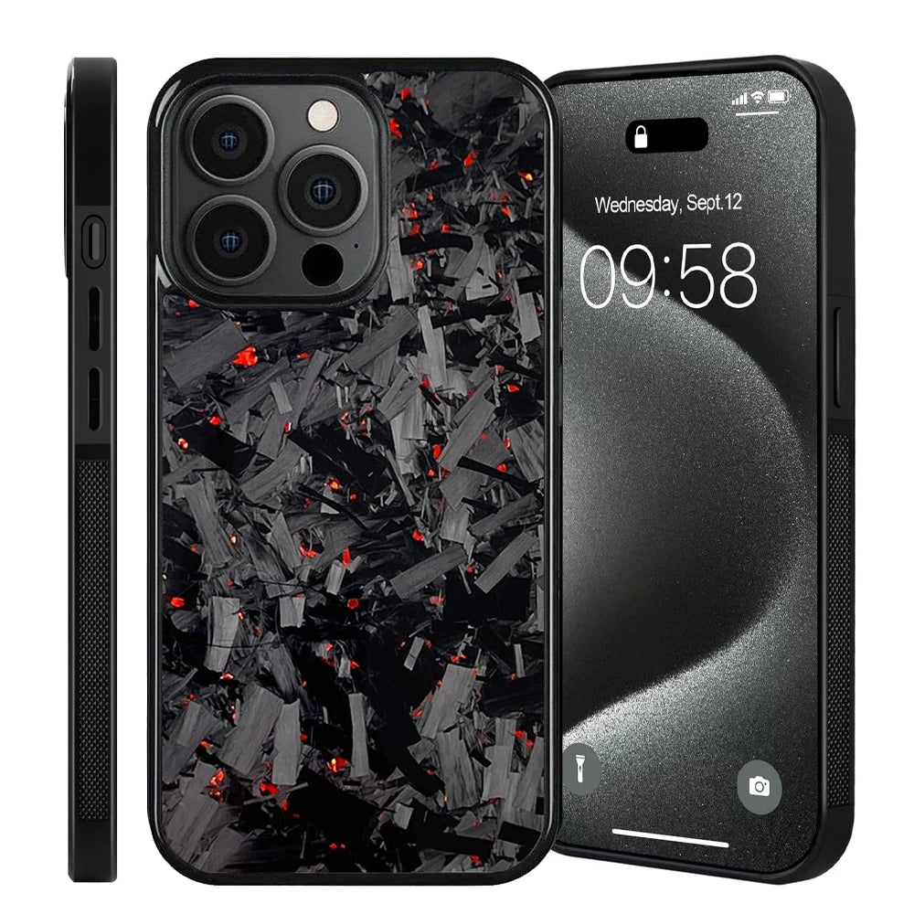 New Magsafe Cases for iPhone 15 Pro Max Real Forged Carbon Fiber for iPhone 16 13 14 12 11 14Plus 13Pro 11Promax Anti-fall Case