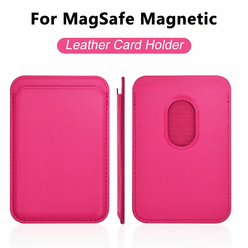 Luxury For Magsafe Magnetic Leather Wallet Case For iPhone 13 12 16 14 Pro Max 15Pro S24 Card Holder Phone Bag Cover Accessories