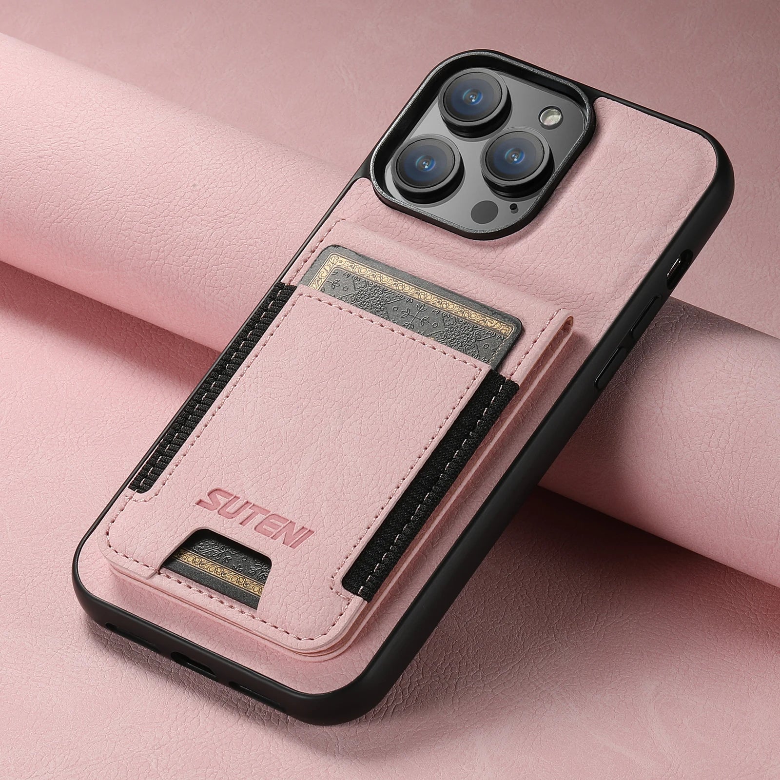 Luxury Leather Magnet Card Holder Phone Case Flip Wallet Kickstand Cover For iPhone 16 15 14 13 12 11 Pro Plus Max