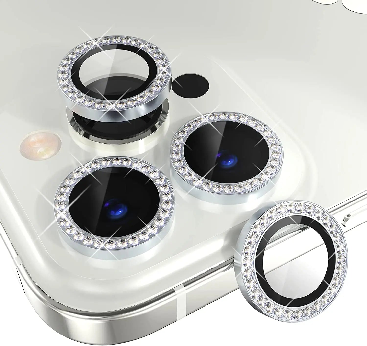 Glitter Diamond Camera Lens Protector Cover for iPhone 16 E 16E 16Pro 15 14 Pro Max Plus 13 12 Mini 11 14Pro 13Pro 14Plus 12Pro
